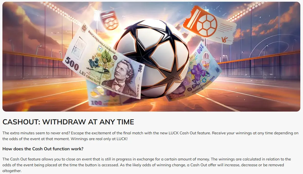 Cash Out Luck Casino UK Bonus